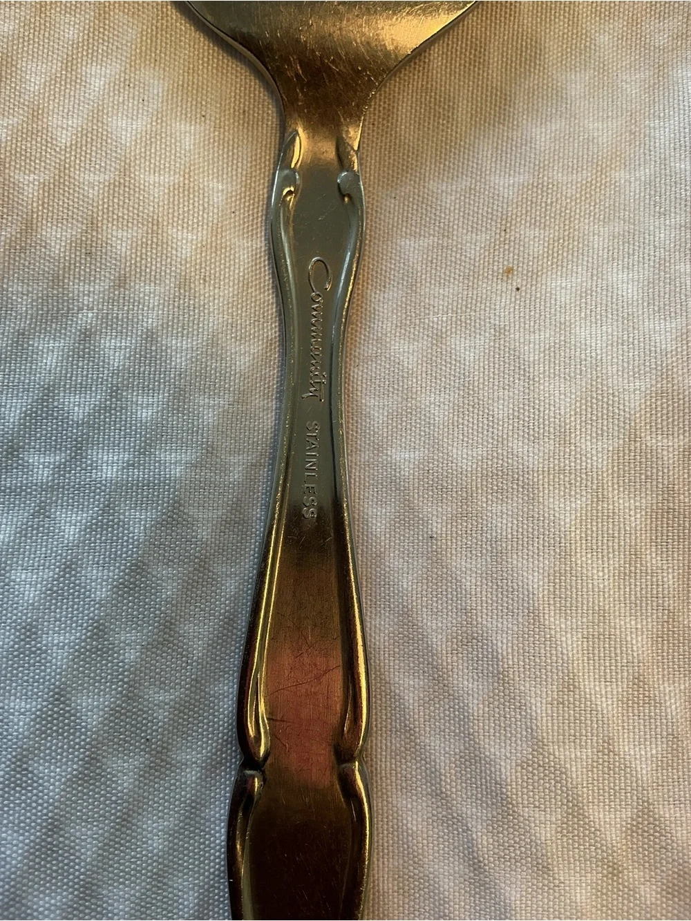 Vtg,Classic Silver Tone Serving Utensil Trio - Decorative Handles